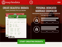 Tablet Screenshot of easybiodata.com